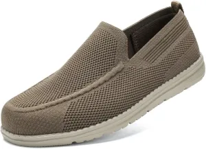 1TAZERO Men Wide Width Slip On Shoes Loafer with Arch Support Insoles Men Casual Shoes for Plantar Fasciiti with Arch Support