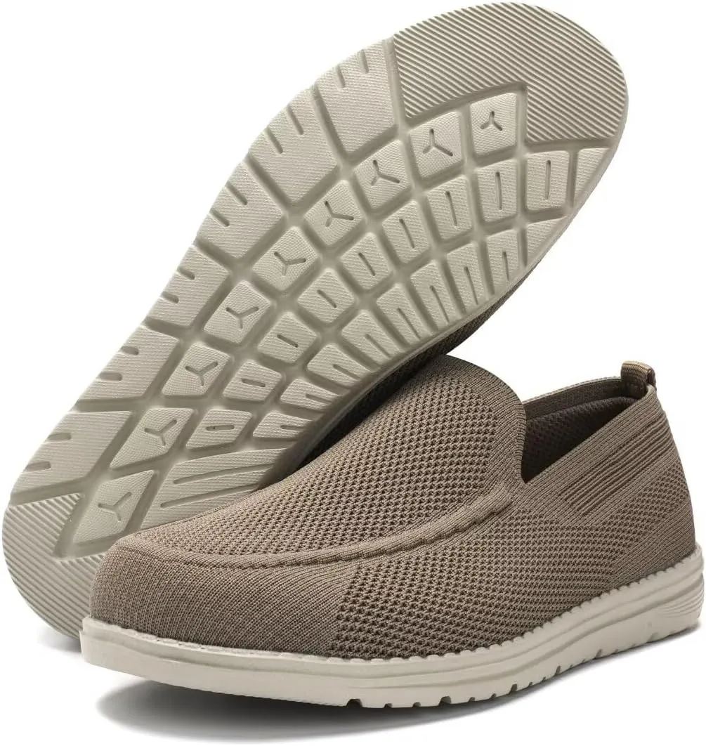 1TAZERO Men Wide Width Slip On Shoes Loafer with Arch Support Insoles Men Casual Shoes for Plantar Fasciiti with Arch Support