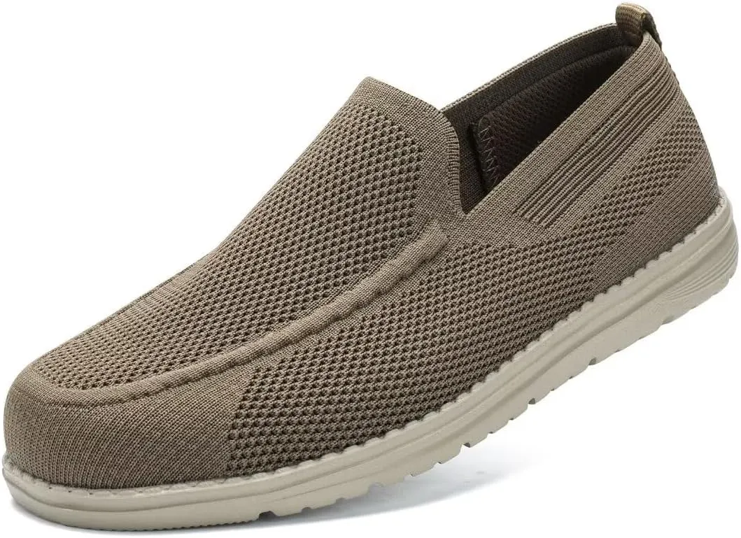 1TAZERO Men Wide Width Slip On Shoes Loafer with Arch Support Insoles Men Casual Shoes for Plantar Fasciiti with Arch Support