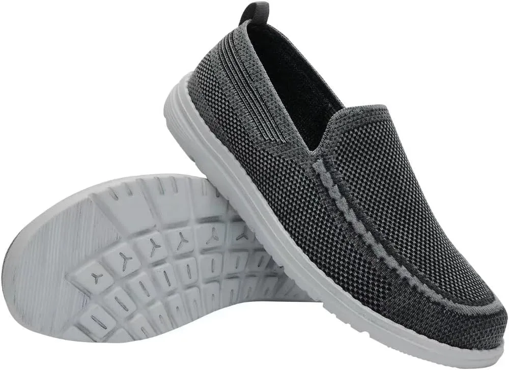 1TAZERO Men Wide Width Slip On Shoes Loafer with Arch Support Insoles Men Casual Shoes for Plantar Fasciiti with Arch Support