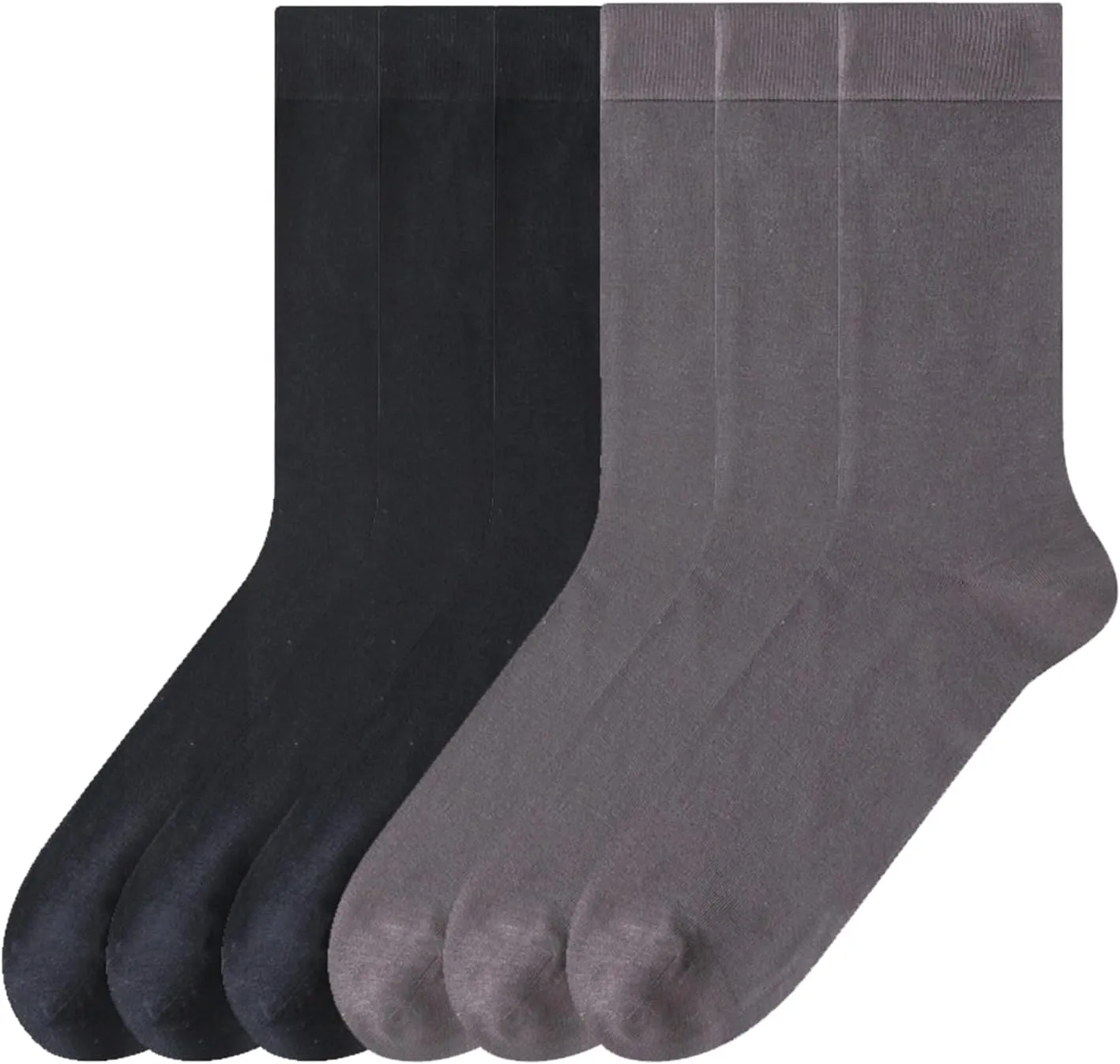 6 Pairs Mens Thin Modal Crew Socks, Soft Breathable Lightweight Socks Above Ankle Socks for Casual Workout Size 7-11