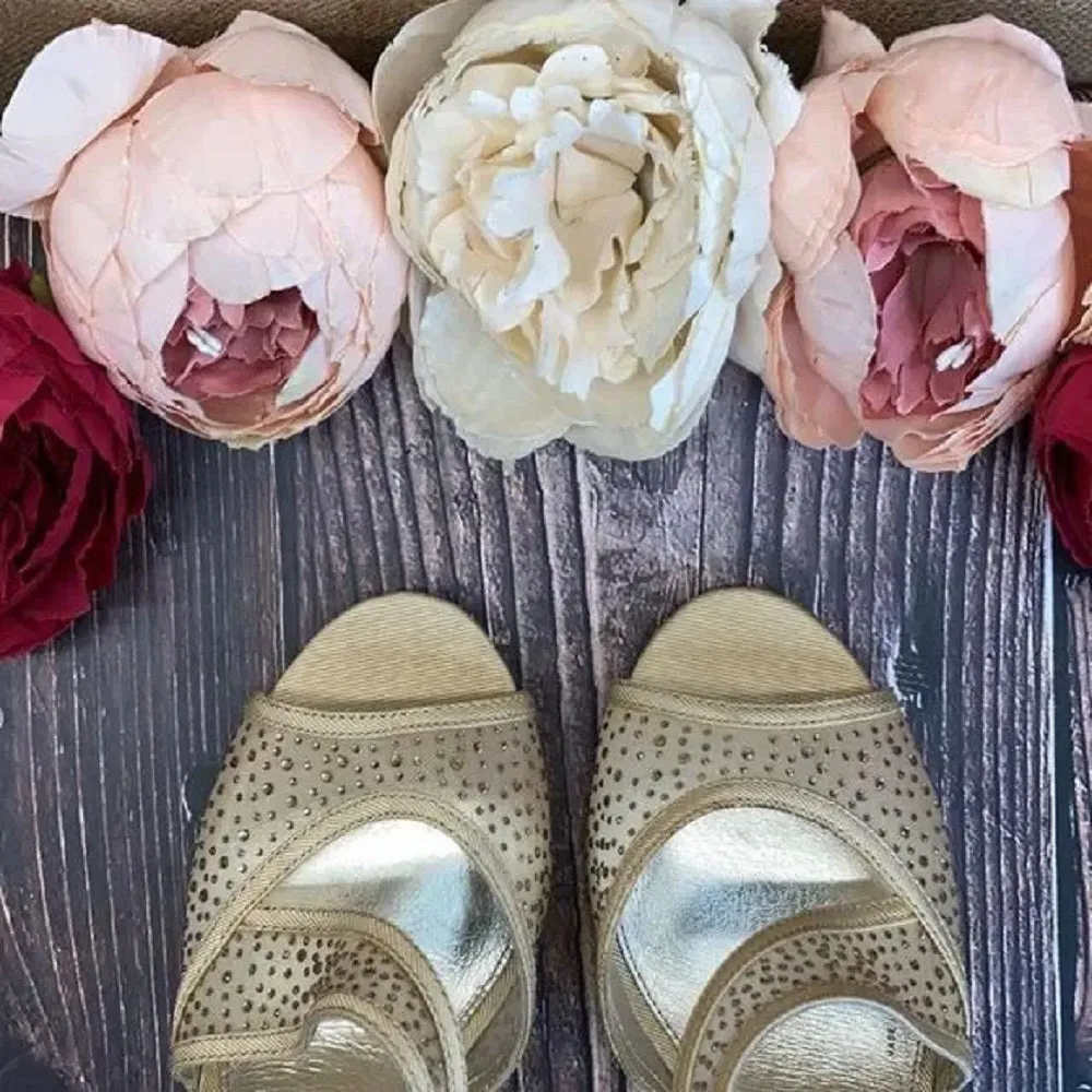 ADRIANNA PAPELL Sand (Tan) 'Andie' Crystal Embellished Mesh Sandal 8.5