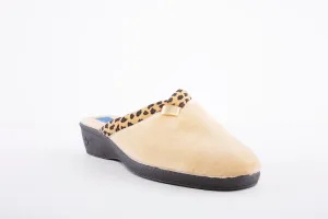 ALBEROLA - S987 LOW WEDGE MULE SLIPPER - BEIGE