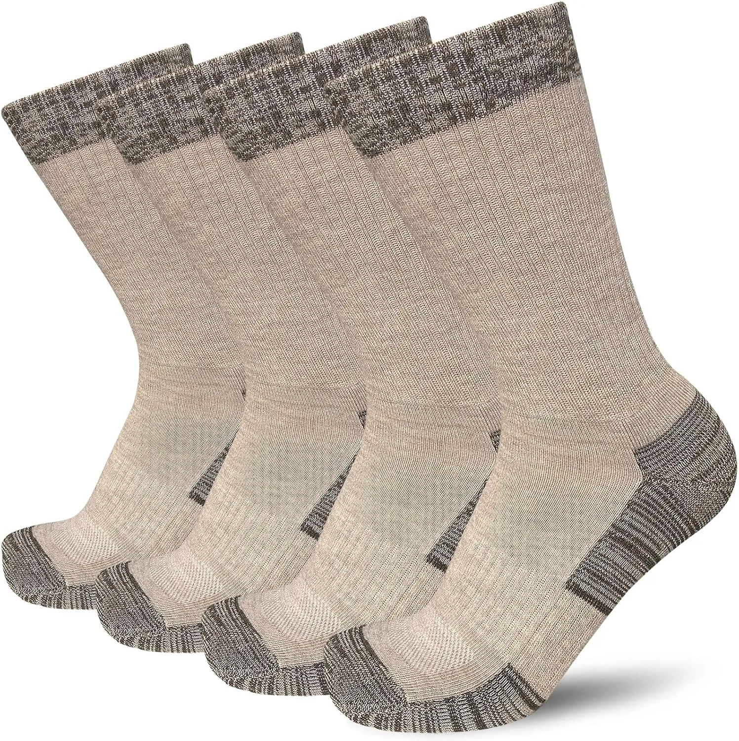 APTYID Men's Moisture Wicking Cushioned Crew Work Boot Socks (4-6 Pairs)