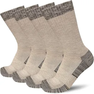 APTYID Men's Moisture Wicking Cushioned Crew Work Boot Socks (4-6 Pairs)