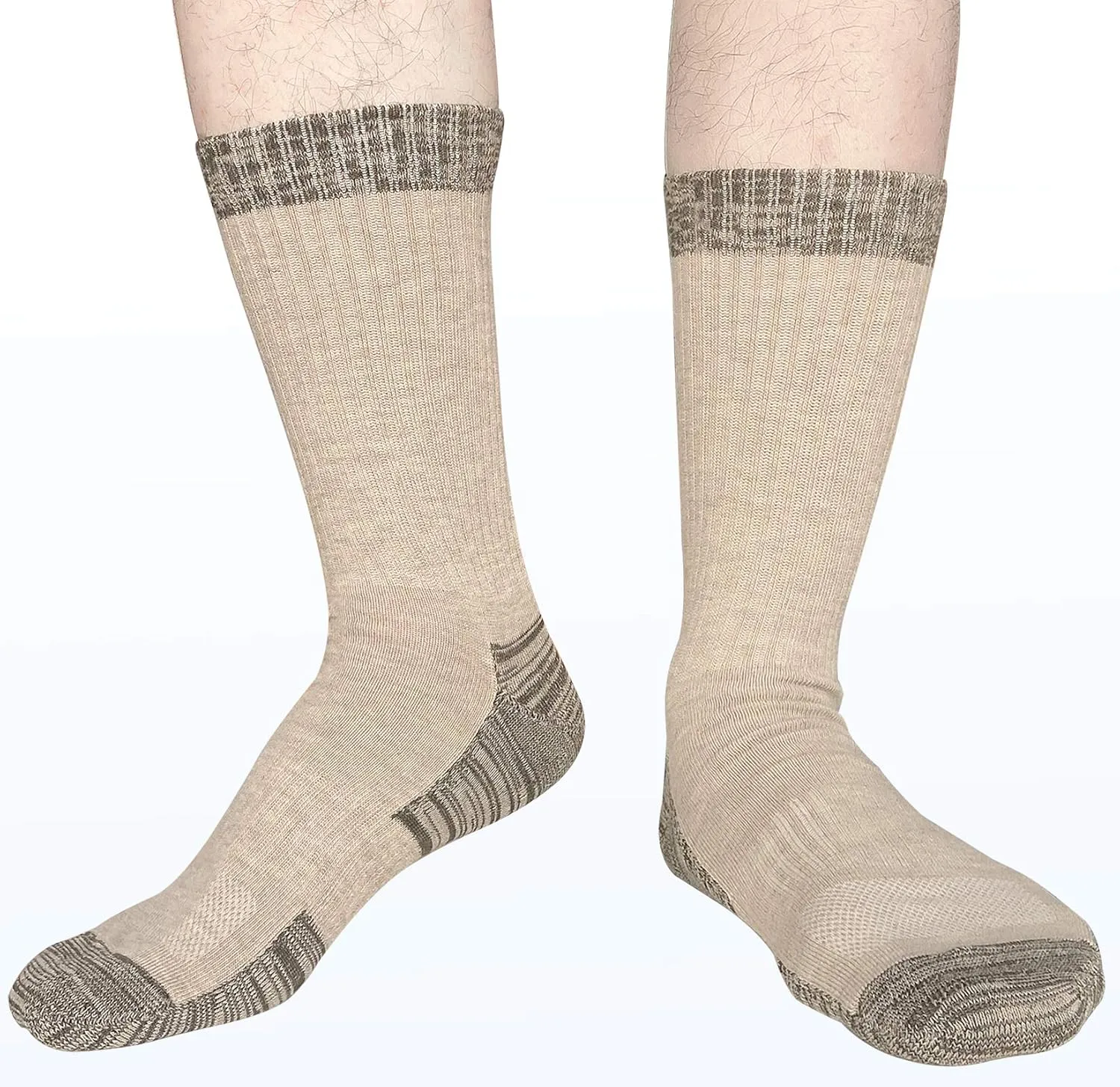 APTYID Men's Moisture Wicking Cushioned Crew Work Boot Socks (4-6 Pairs)