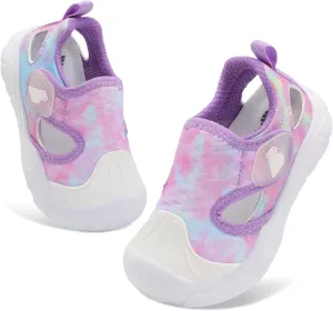 BARERUN Toddler Water Shoes Boys Girls Qucik Dry Breathable Kids Water Shoes Wide Adjustable Instep Water Sandals for Beach Swim Pool Non Slip Flexible Barefoot Sport Aqua Shoes