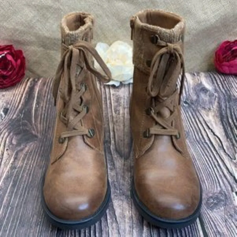 Baretraps Brown Orley Lace-Up Booties 9M