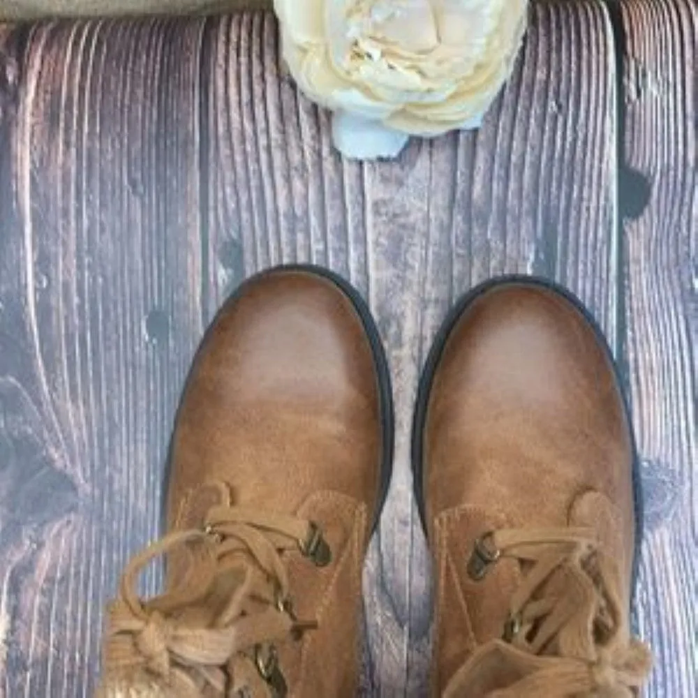 Baretraps Brown Orley Lace-Up Booties 9M