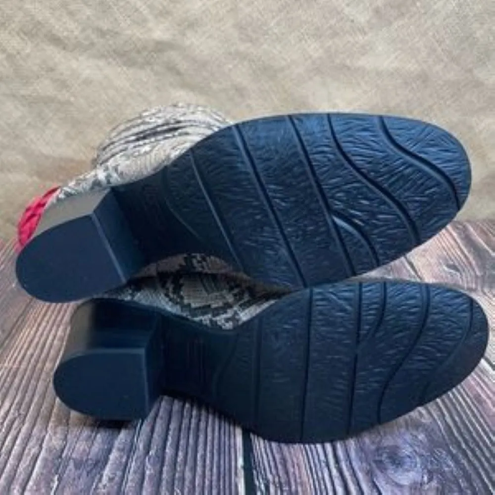 Baretraps Snakeskin Lovelace Mid-Shaft Boots 10M