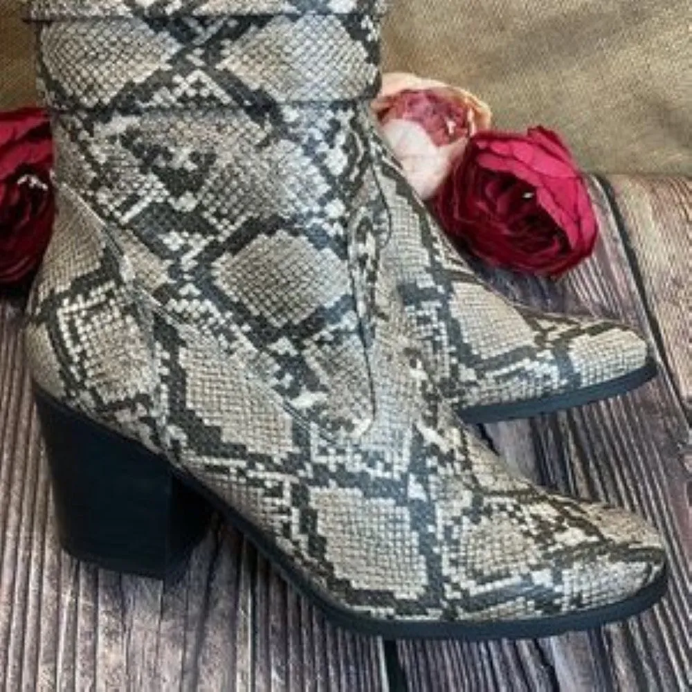 Baretraps Snakeskin Lovelace Mid-Shaft Boots 10M