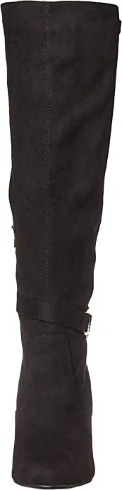 bebe Women's BARYA Fashion Boot, Black, 6 Medium US