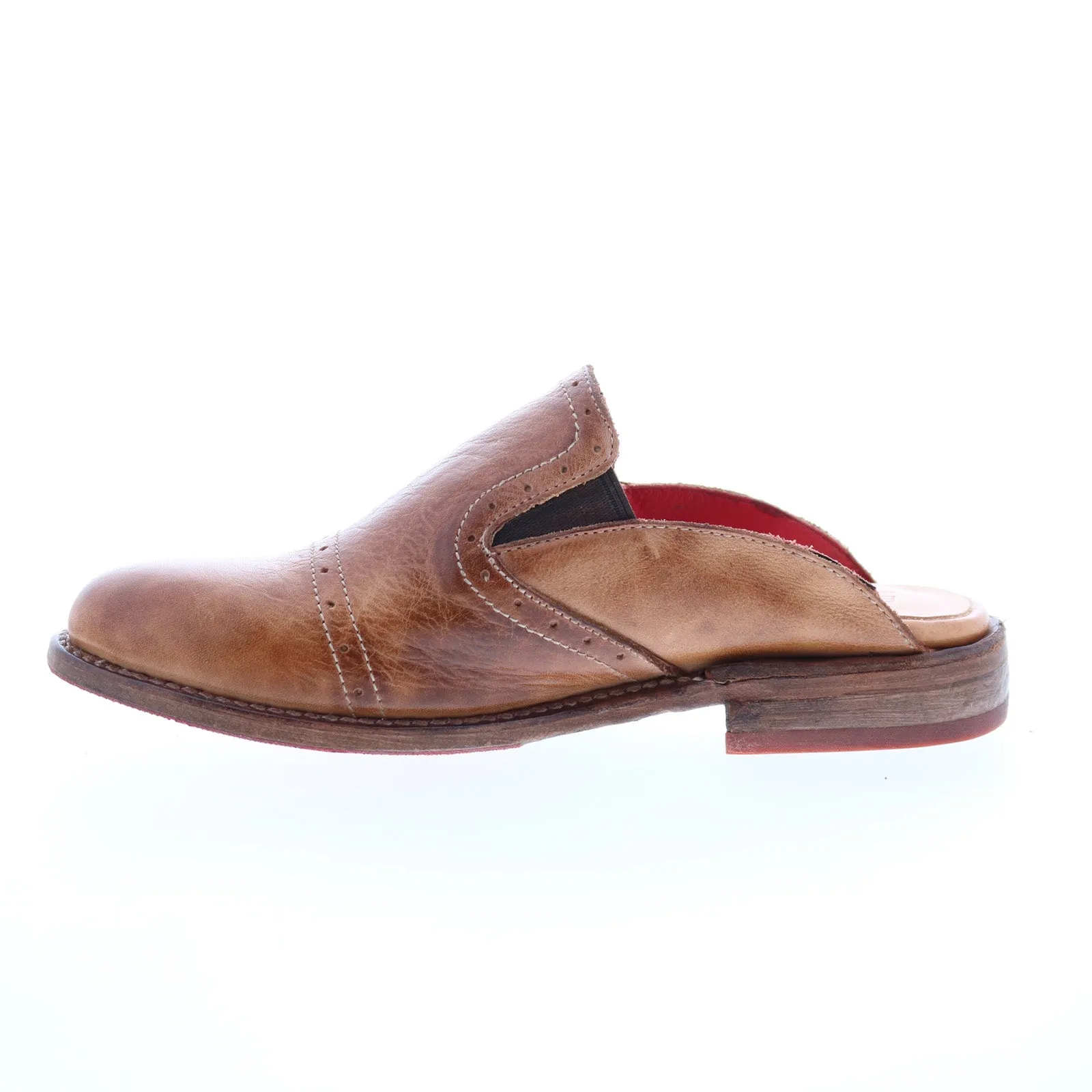 Bed Stu Jackie F346013 Womens Brown Leather Slip On Mules Flats Shoes
