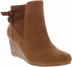 Blowfish Women's Belrue Wedge Ankle Boots, Brown Raven/Tech Knit/Scotch, 7 M US