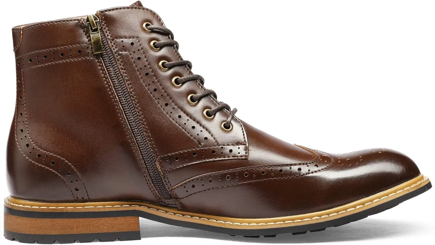 Bruno Marc Men's Dress Ankle Motorcycle Boots