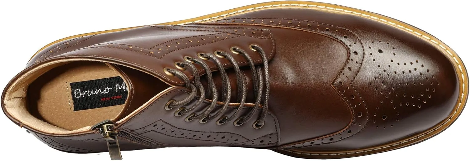Bruno Marc Men's Dress Ankle Motorcycle Boots