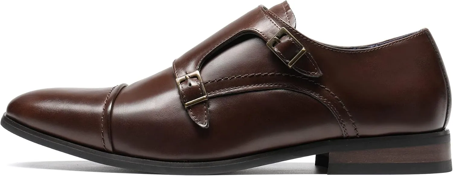 Bruno Marc Men's Dress Loafer Shoes Monk Strap Slip On Loafers