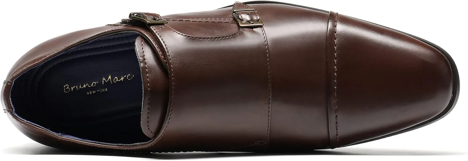 Bruno Marc Men's Dress Loafer Shoes Monk Strap Slip On Loafers