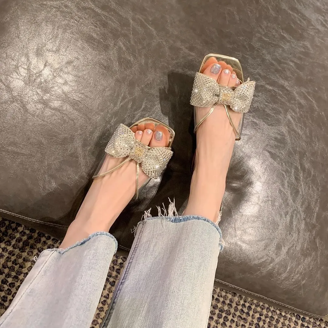 Butterfly Heeled Sandals Bow Heel