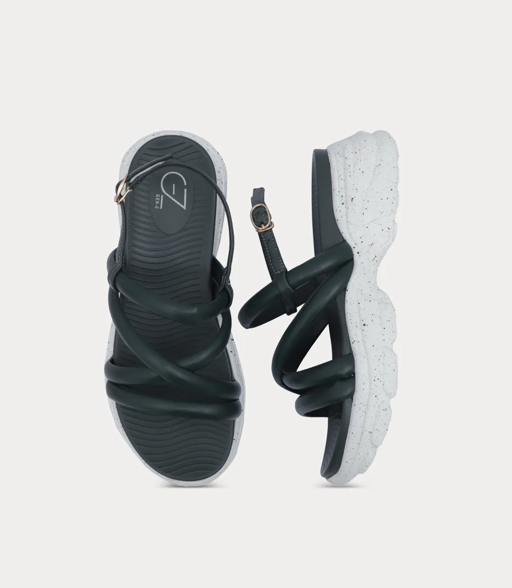 BW10407-BOTTLEGREEN-Women Comfort Sandal