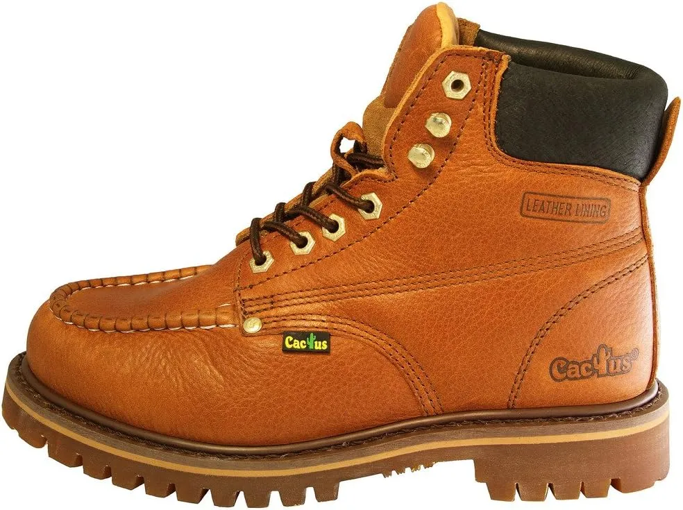 Cactus Men's 6" Leather Moc Toe Boot