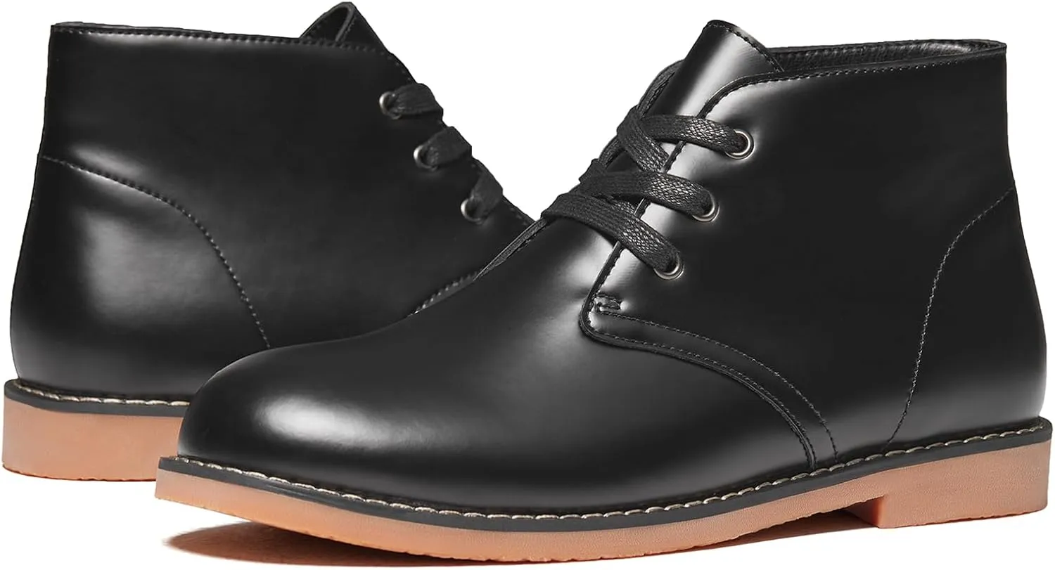 CAMEL CROWN Mens Classic Dress Chukka Boot Casual Leather Boot Ankle Comfortable