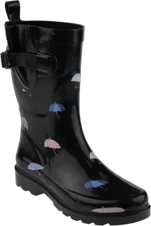 Capelli New York Ladies Mid-Calf Rubber Rain Boots