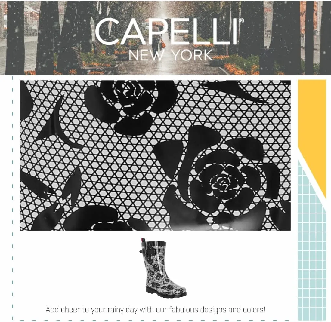 Capelli New York Ladies Mid-Calf Rubber Rain Boots