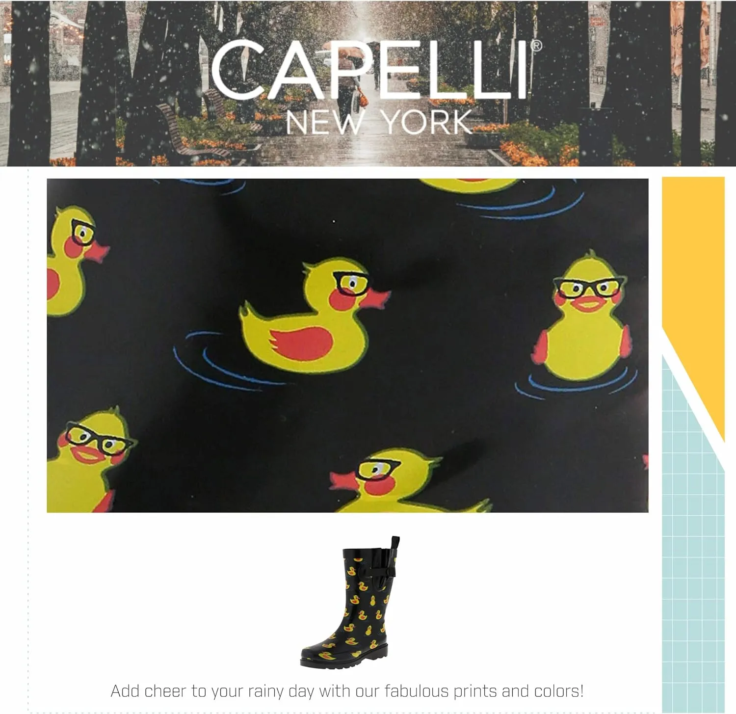 Capelli New York Ladies Mid-Calf Rubber Rain Boots