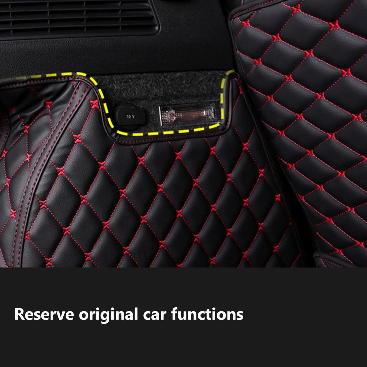Car Boot Liner Mat for Mitsubishi Outlander EX 2010-2012 Full Coverage Leather Car Boot Protector Waterproof Boot Liner Interior Accessories,E