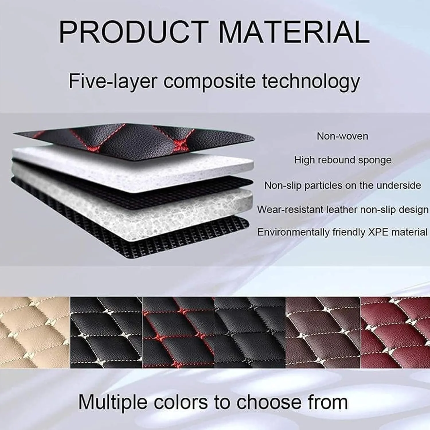 Car Boot Liner Mat for Mitsubishi Outlander EX 2010-2012 Full Coverage Leather Car Boot Protector Waterproof Boot Liner Interior Accessories,E