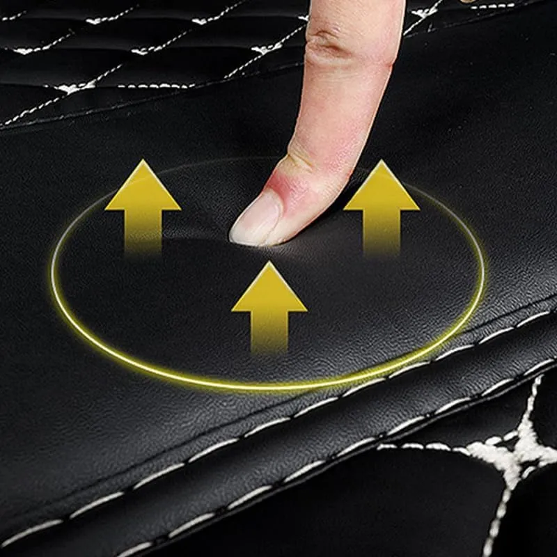 Car Boot Liner Protector for Mitsubishi Outlander Seven Seats 2013 2014 2015 2016, Resistant Easy to Install Premium Car Accessory,B Brown