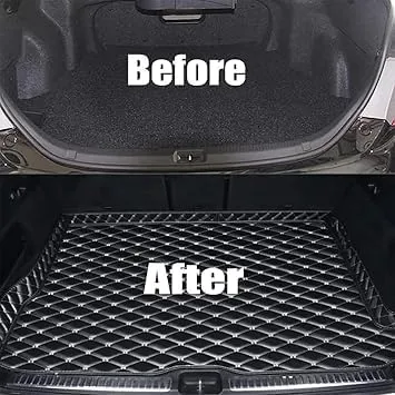 Car Cargo Liners for Mitsubishi Outlander 7seats 2019-2024 Rear Trunk Liner Trunk Carpets Car Boot Protector Cargo Tray Liners Car Accessories,B
