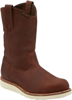 Chippewa Men's Edge Walker Waterproof Western Work Boot Soft Toe - 25335 7 D(M) US Brown