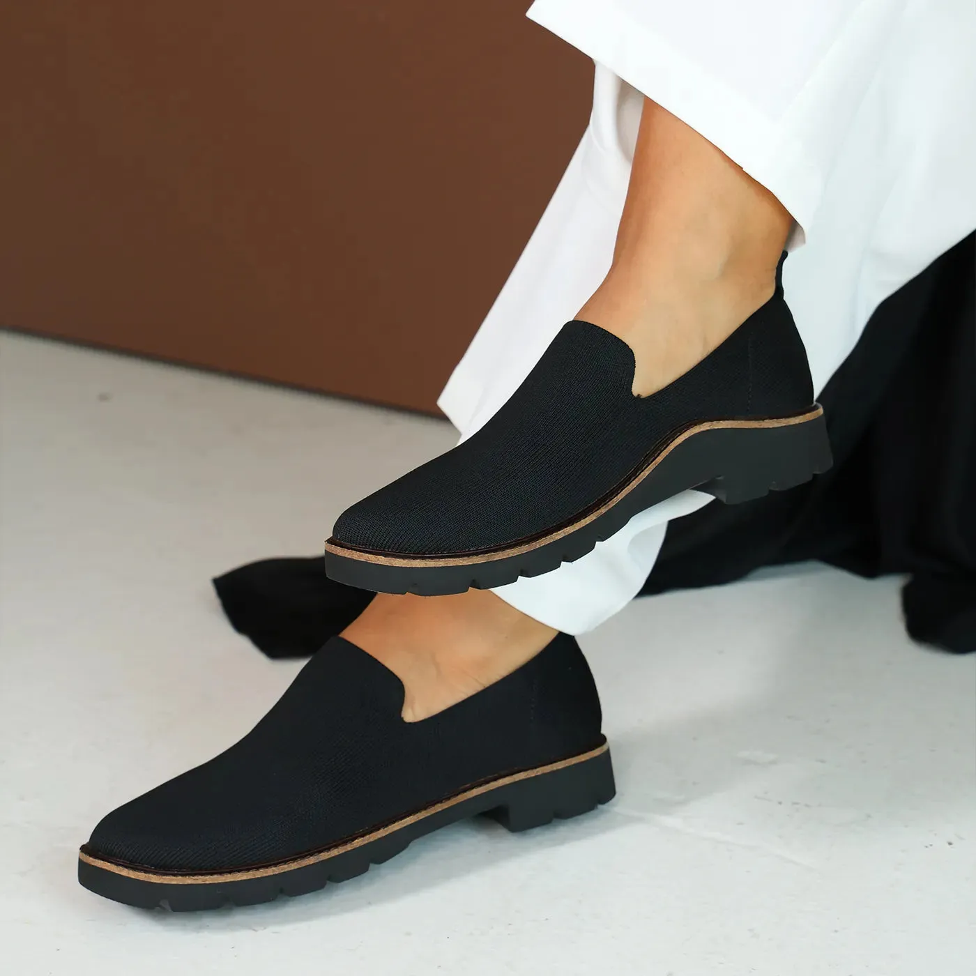 Chloe Women Slip On Loafers Black