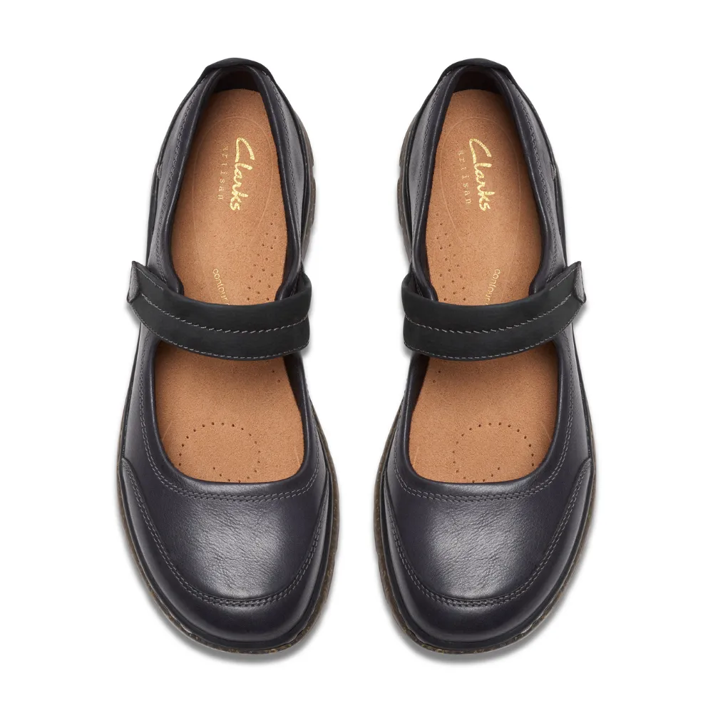 Clarks Orlene Jane Black Leather Shoe (Women's)