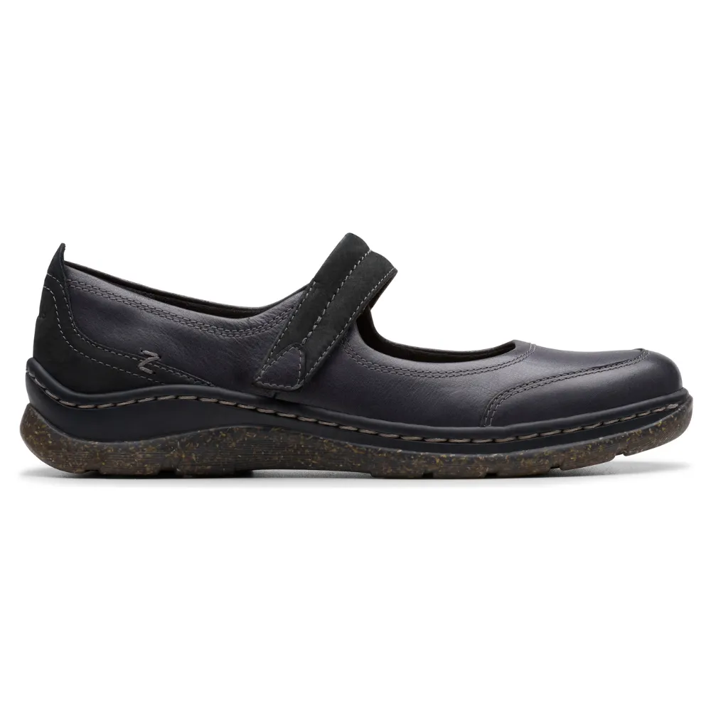 Clarks Orlene Jane Black Leather Shoe (Women's)