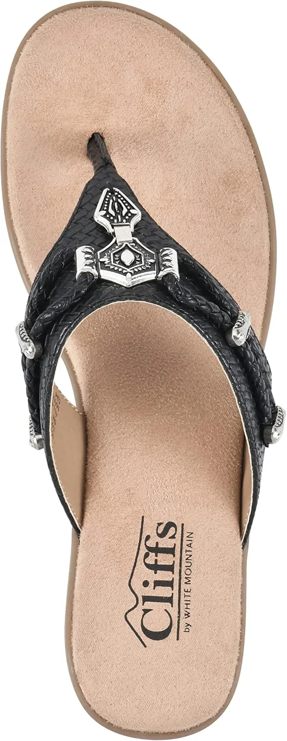 CLIFFS BY WHITE MOUNTAIN Women's Bailee Cushioned Flip Flop Sandal