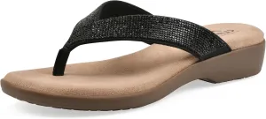 CLIFFS BY WHITE MOUNTAIN Women's Becharm Rhinestoned Thong Sandal