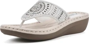 CLIFFS BY WHITE MOUNTAIN Women's Cienna Mini Wedge Flip Flop Sandal