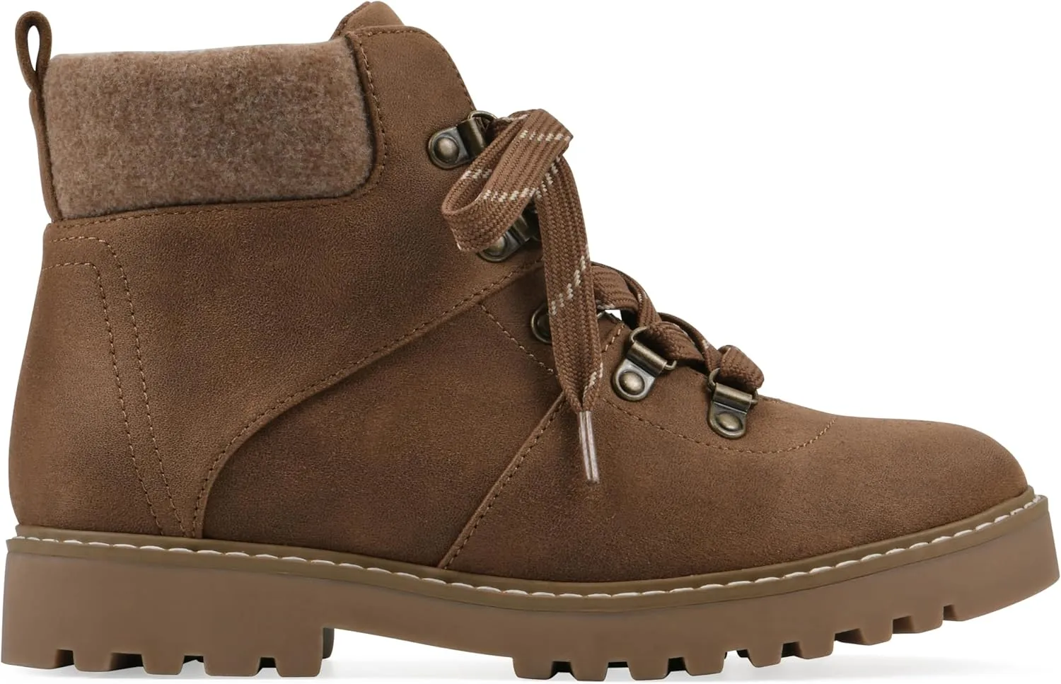 CLIFFS BY WHITE MOUNTAIN Women's Connie Cushioned Lace-Up City Hiker Ankle Boot