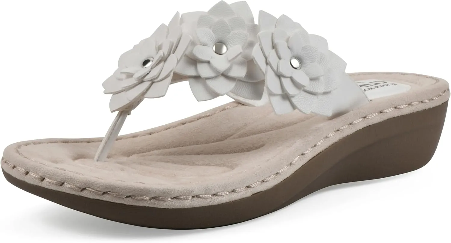 CLIFFS BY WHITE MOUNTAIN Women's Content Floral Sandal
