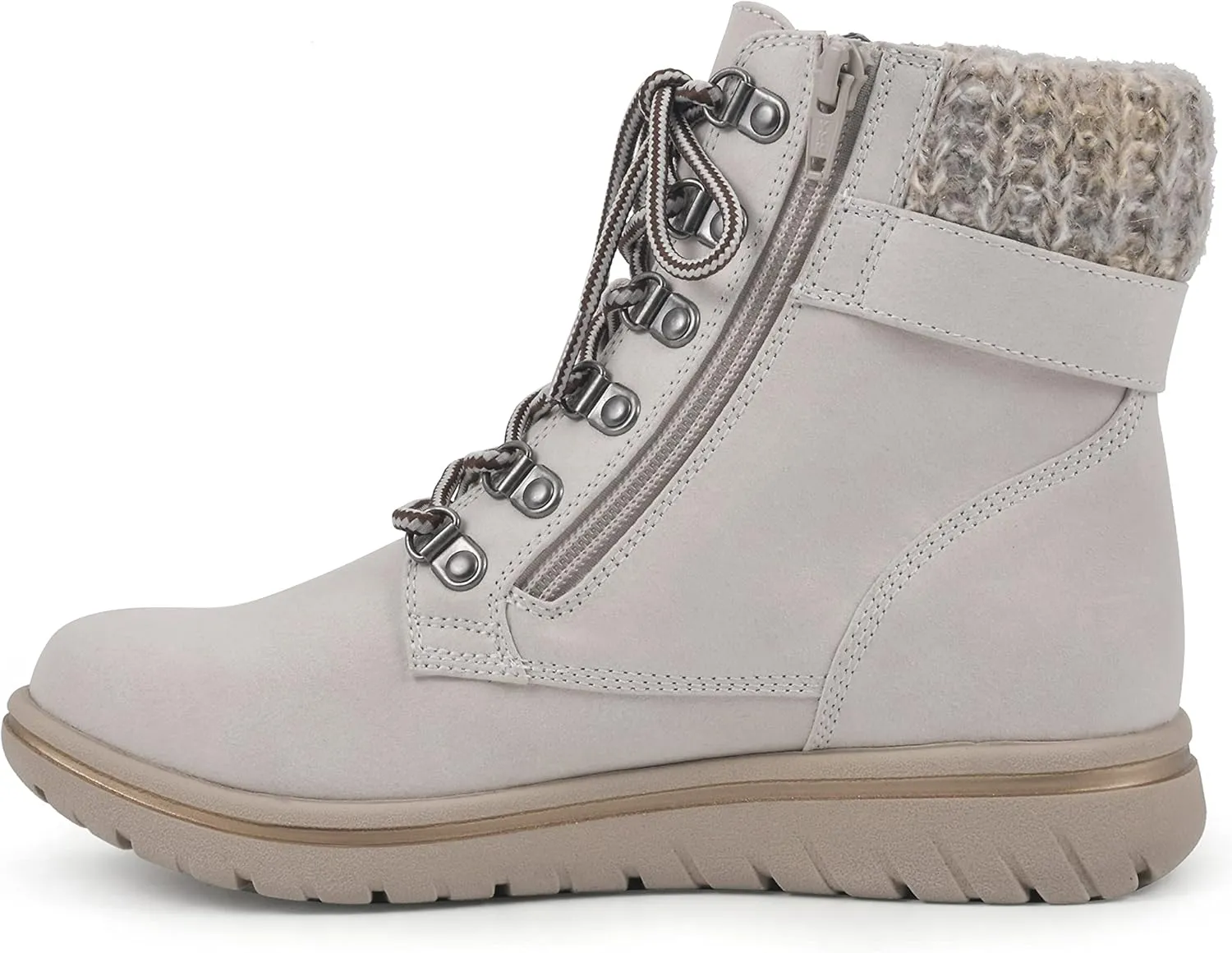 CLIFFS BY WHITE MOUNTAIN Women's Hearty Cushioned Lace-Up City Hiker Ankle Boot
