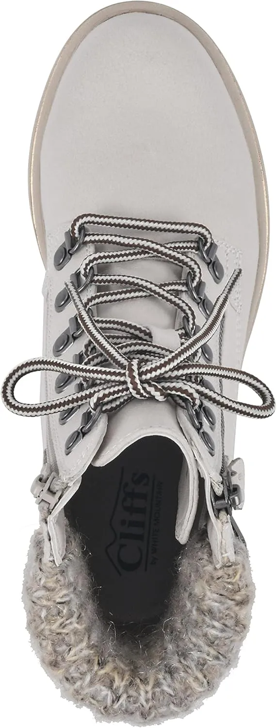 CLIFFS BY WHITE MOUNTAIN Women's Hearty Cushioned Lace-Up City Hiker Ankle Boot