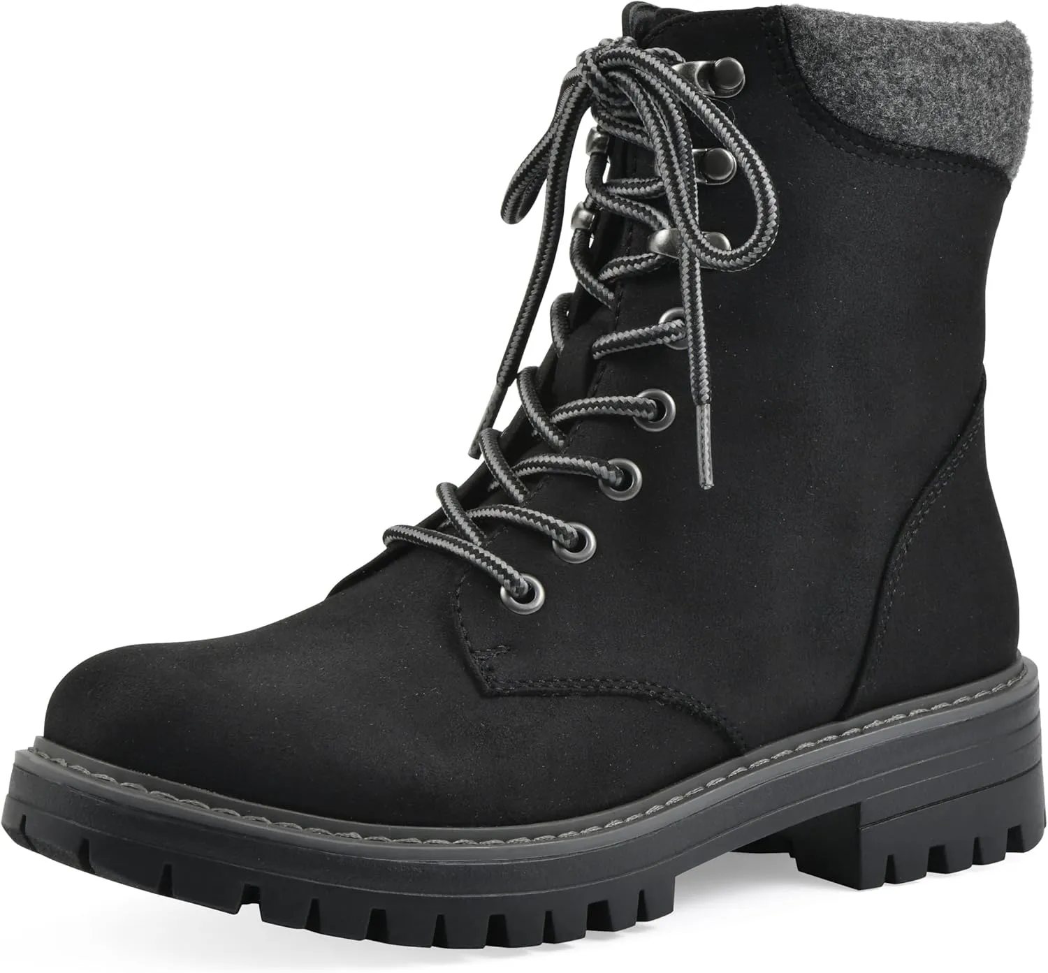 CLIFFS BY WHITE MOUNTAIN Women's Milos Cushioned Lace-Up City Hiker Ankle Bootie