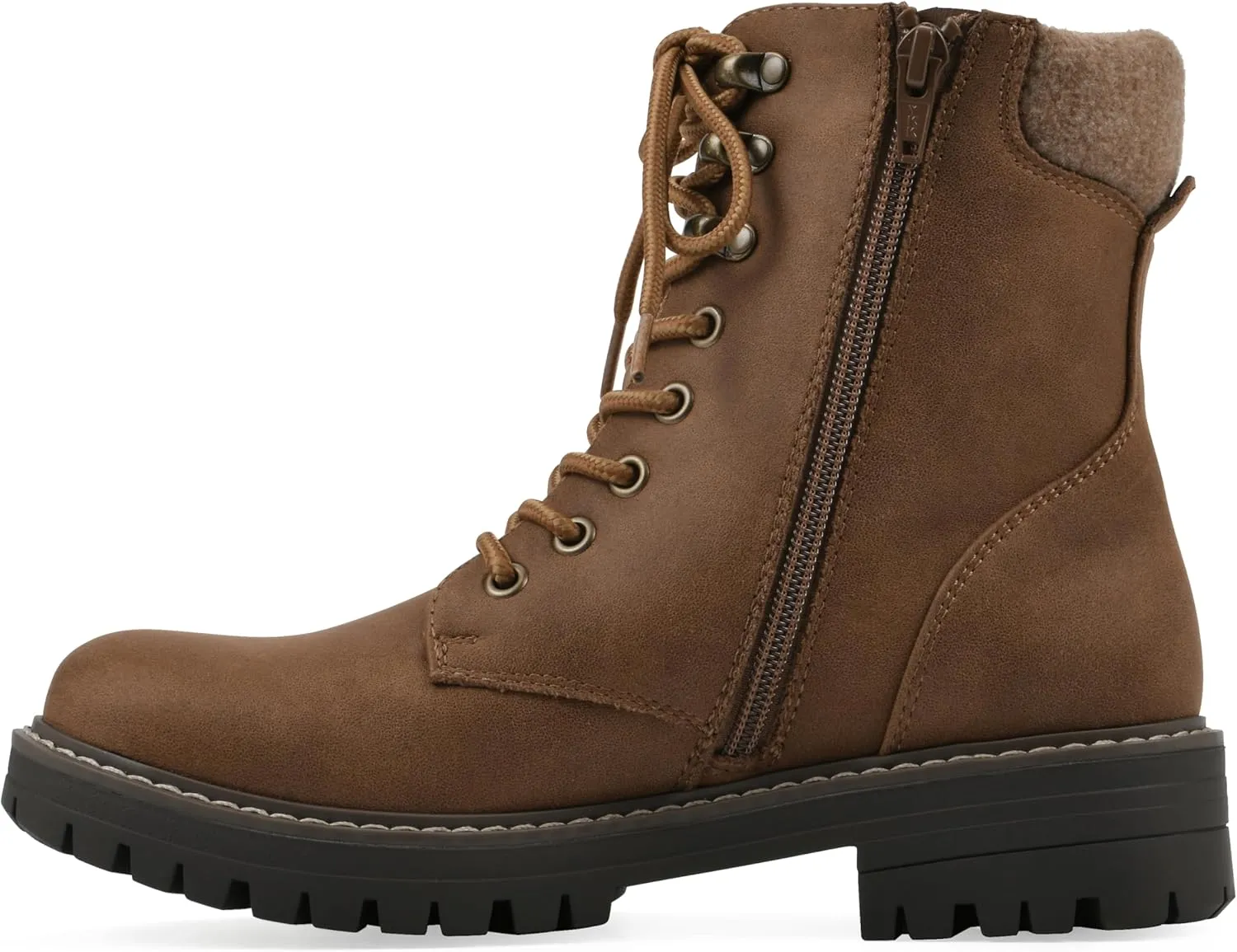 CLIFFS BY WHITE MOUNTAIN Women's Milos Cushioned Lace-Up City Hiker Ankle Bootie