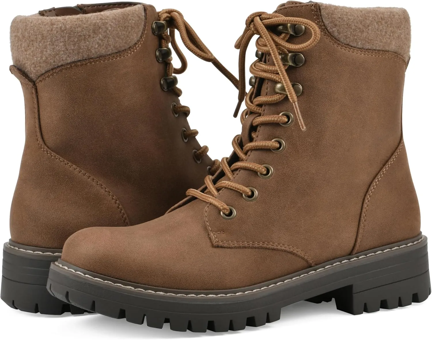 CLIFFS BY WHITE MOUNTAIN Women's Milos Cushioned Lace-Up City Hiker Ankle Bootie