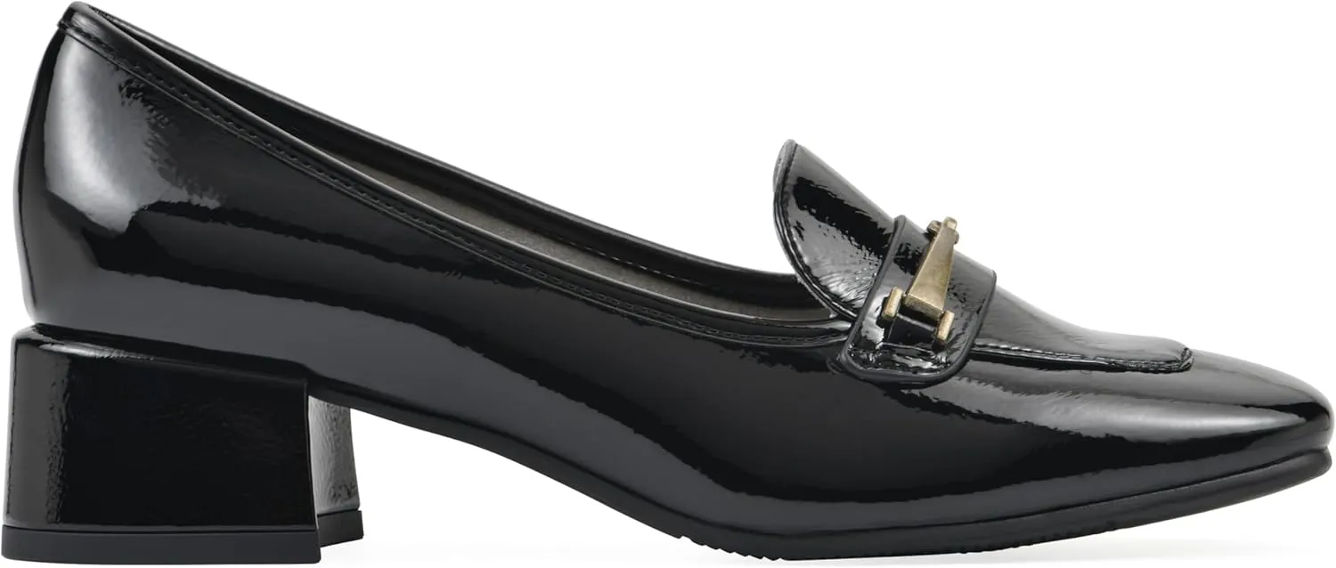 CLIFFS BY WHITE MOUNTAIN Women's Quinna Cushioned Block Heel Loafer Pump