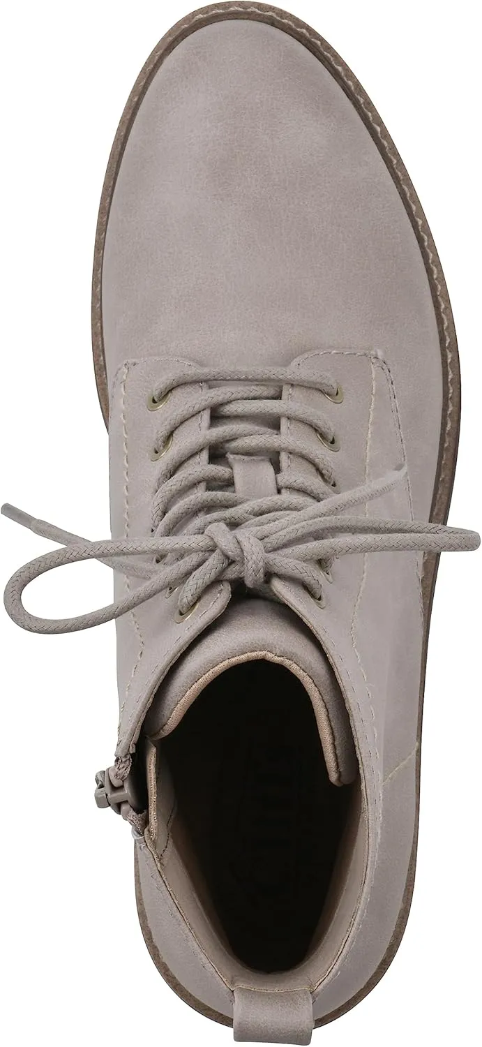 CLIFFS BY WHITE MOUNTAIN Women's Shoes Eligible Stacked Heel Lace-Up Ankle Bootie