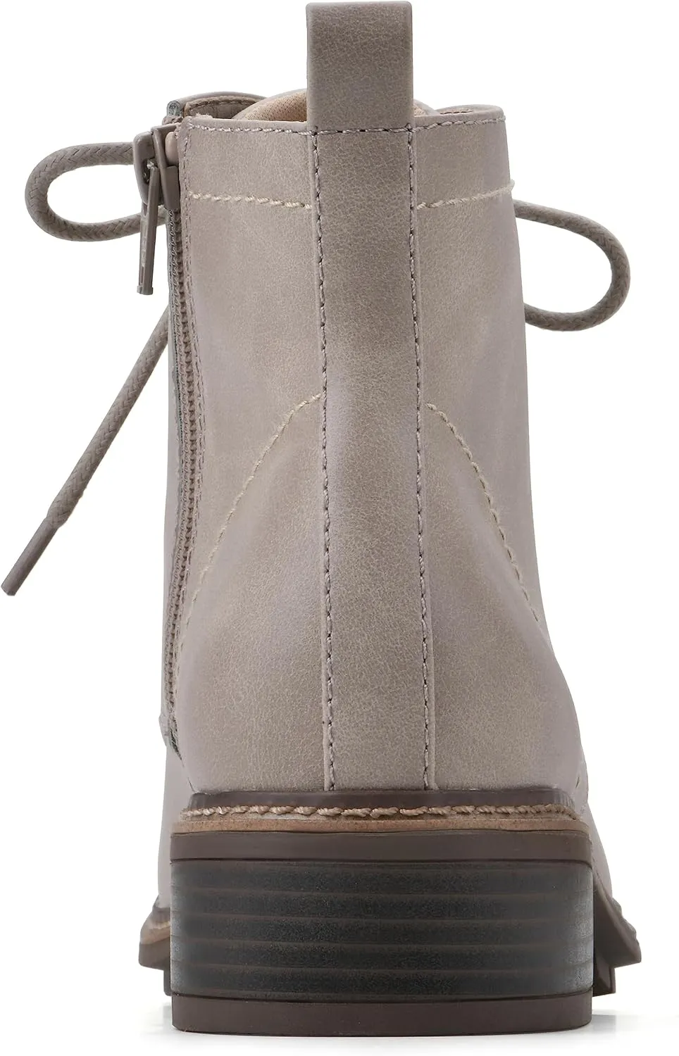 CLIFFS BY WHITE MOUNTAIN Women's Shoes Eligible Stacked Heel Lace-Up Ankle Bootie